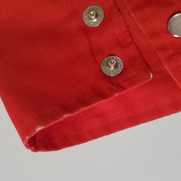 Champion Westerns Vintage Long Sleeve Button-Up Red Shirt Pearlescent Snaps - Picture 5 of 6